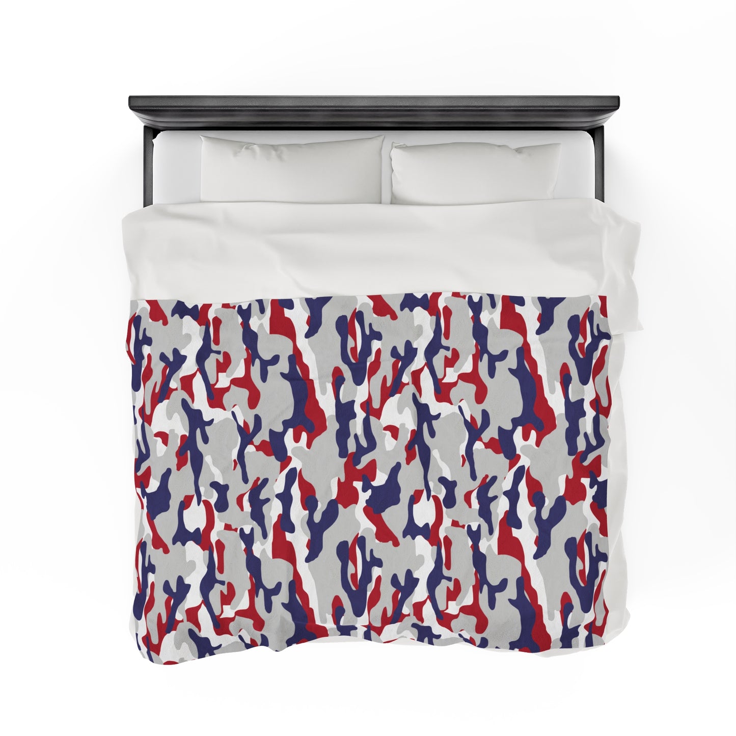 Red White & Blue Velveteen Plush Blanket