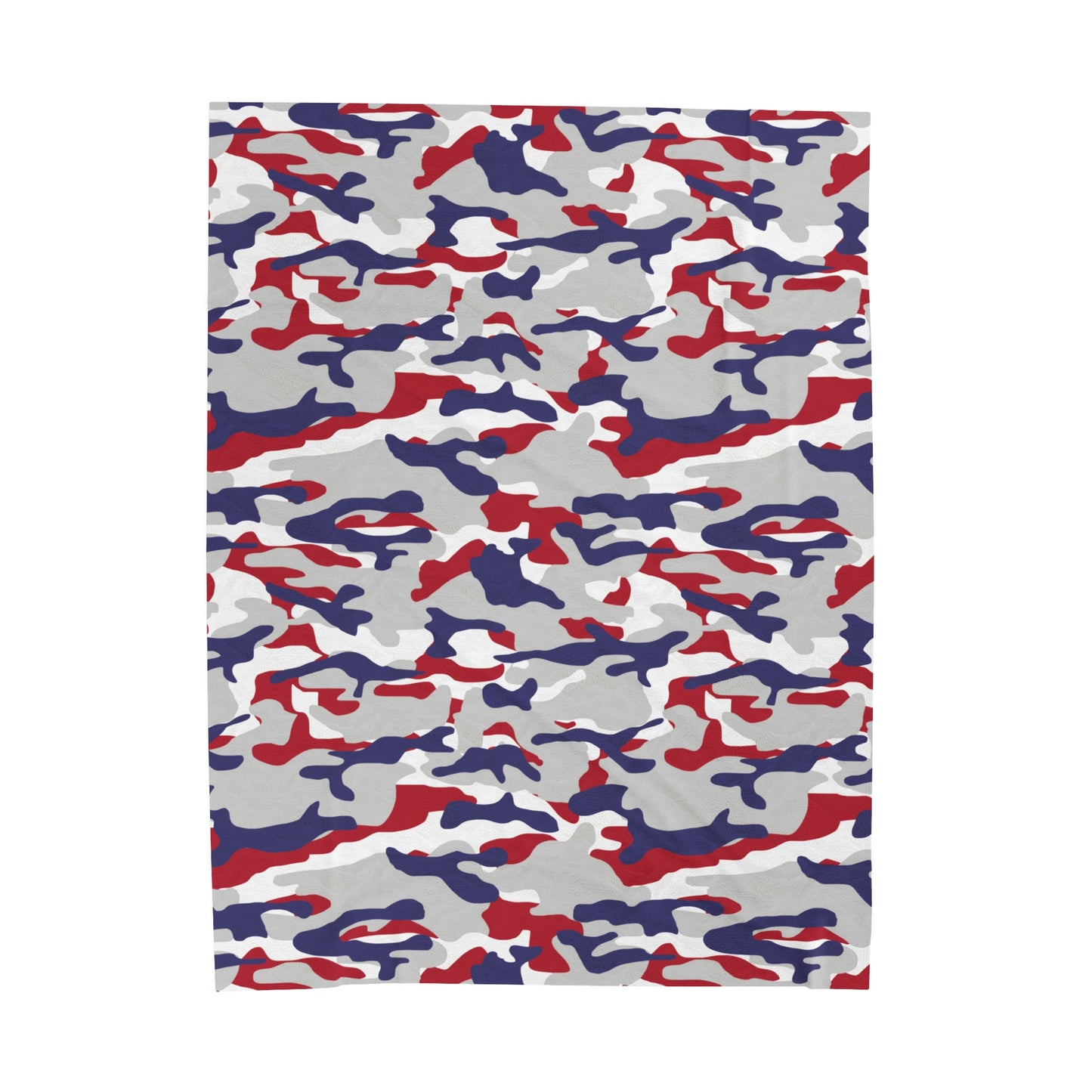 Red White & Blue Velveteen Plush Blanket