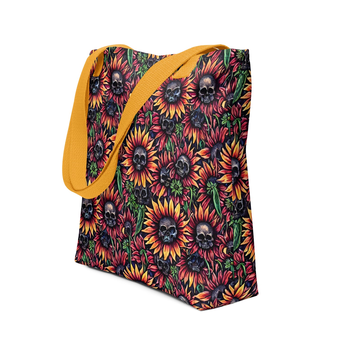 Sunflowers and Skulls Design Tote bag