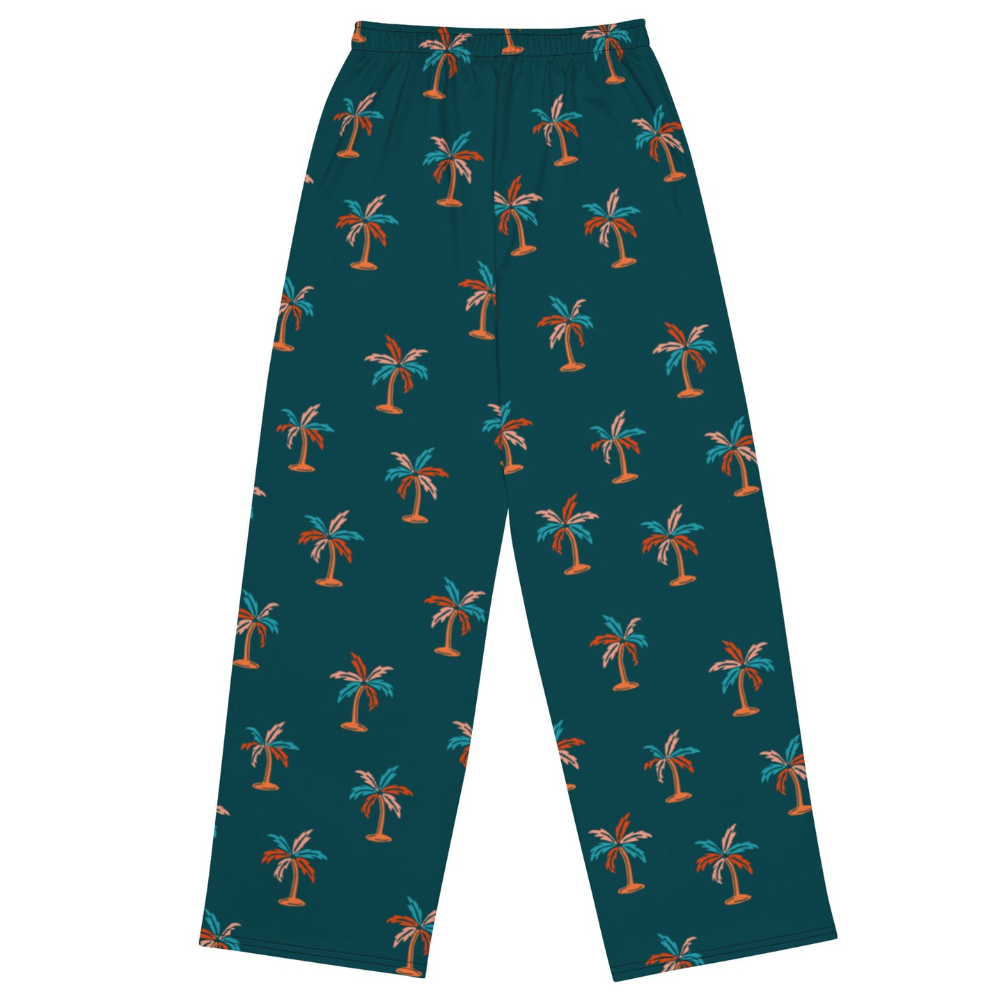 Palm Trees unisex wide-leg pants, Casual Summer Pants, Cruising Pants