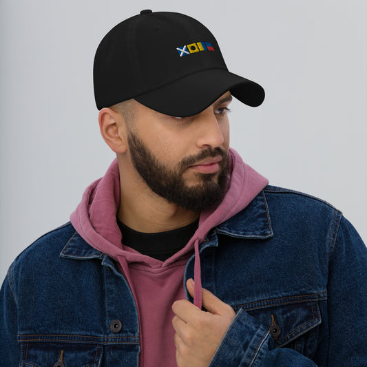 Mike spelled out with nautical signal (semaphore)  flags Dad hat, Gift for Boater, Personalized Hat