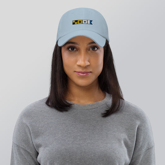 Lisa Spelled Out With Embroidered Nautical Signal Flags Dad Hat, Personalized Semaphore Flags