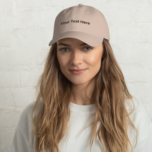 Personalized Embroidered Dad hat, Customizable Baseball Caps,  Your Text Here