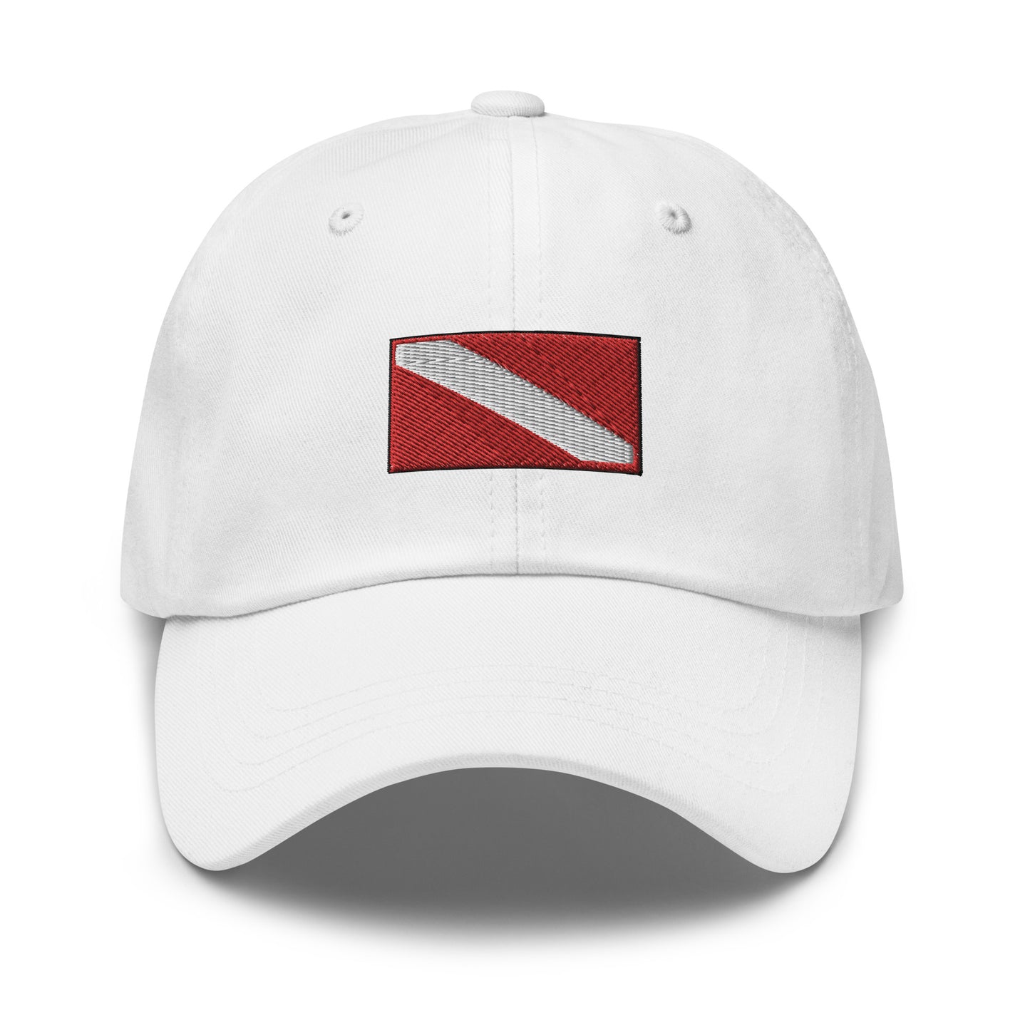 DIVER DOWN Embroidered Flag Dad hat, Gift For SCUBA Diver, Dive Cap
