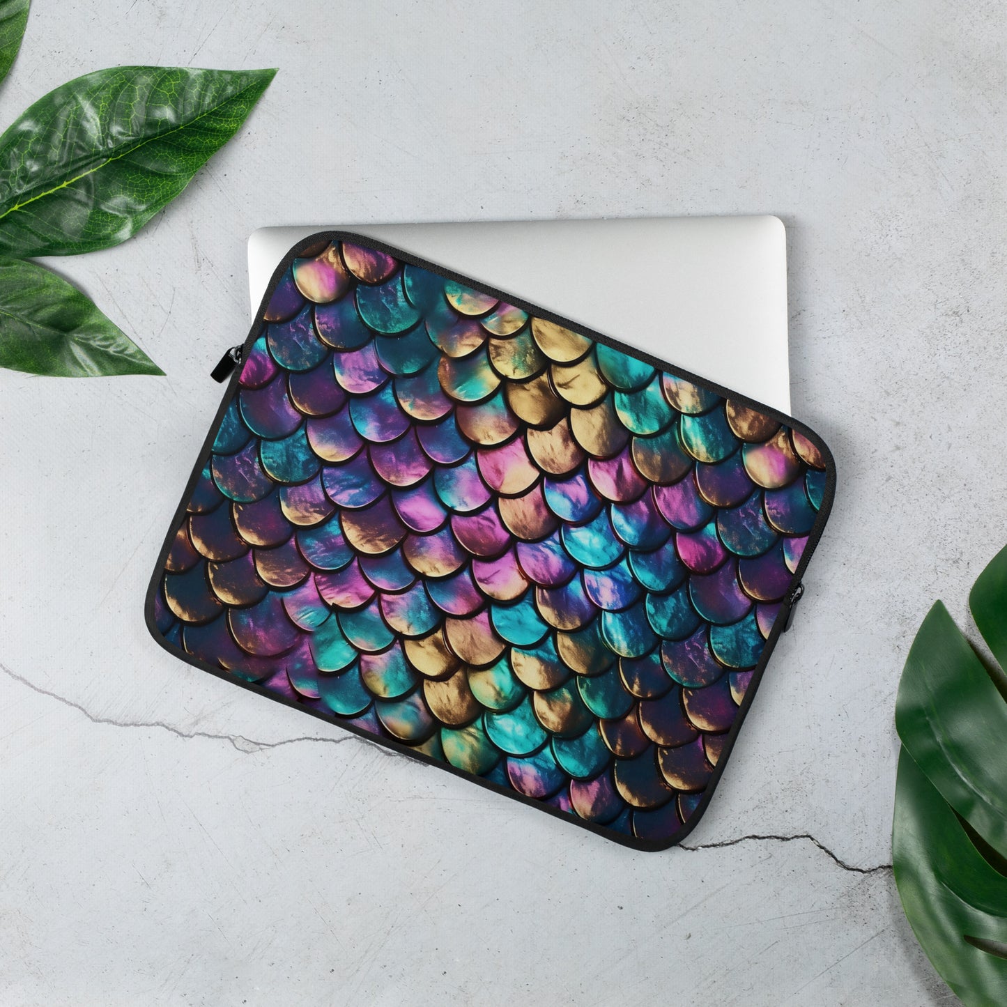 Mermaid Scales Laptop Sleeve, Mermaid Lover Gift, Mermaid Scales Laptop Case