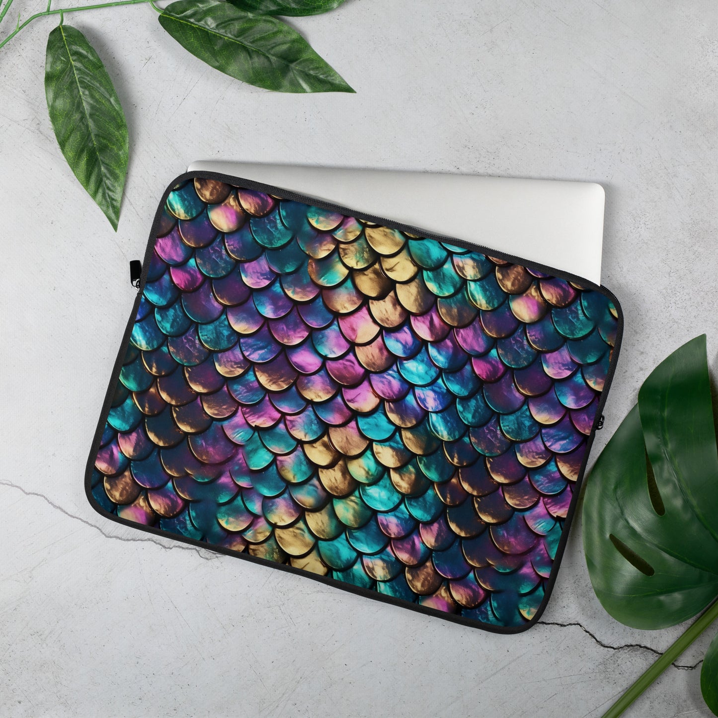 Mermaid Scales Laptop Sleeve, Mermaid Lover Gift, Mermaid Scales Laptop Case