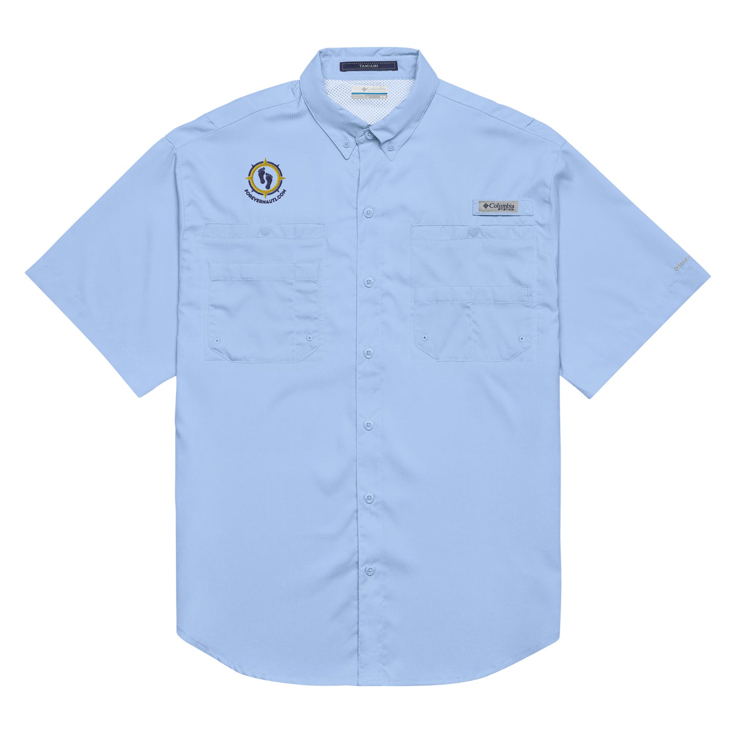 Forever Nauti Logo Men’s Columbia short sleeve button shirt