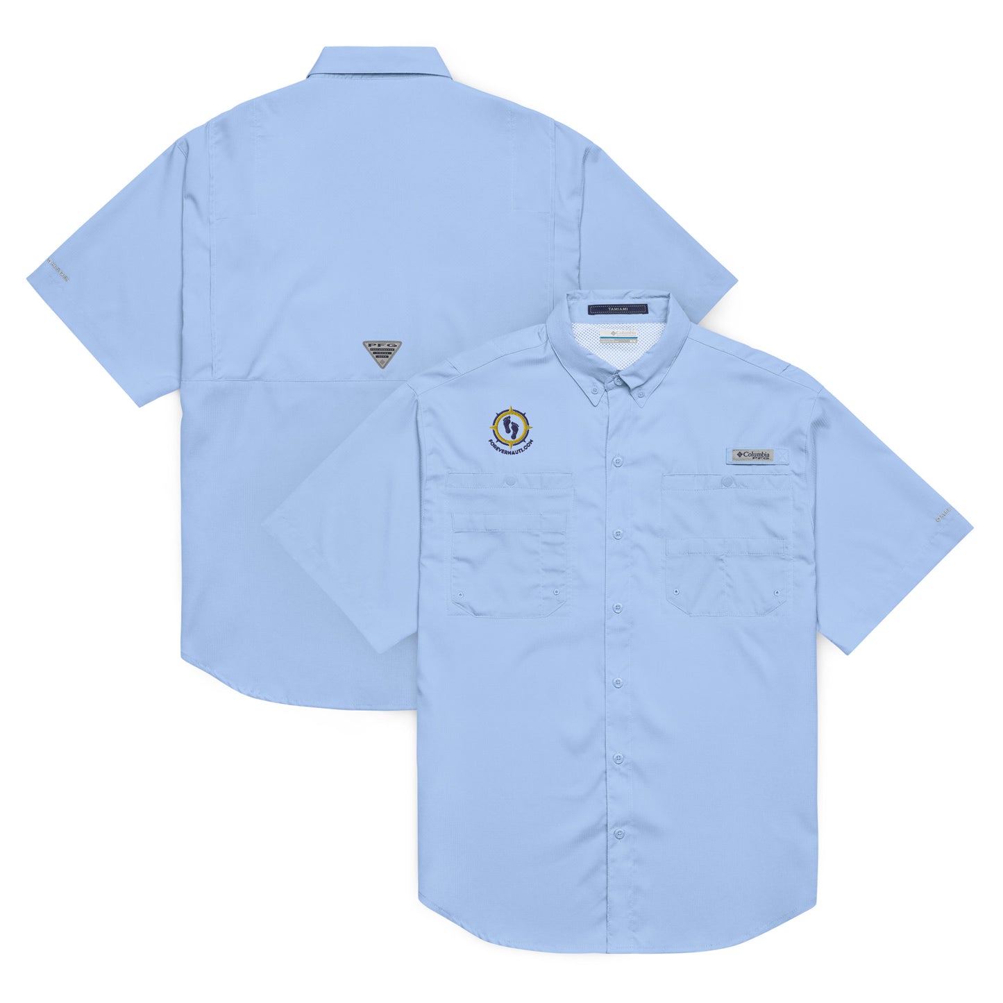 Forever Nauti Logo Men’s Columbia short sleeve button shirt