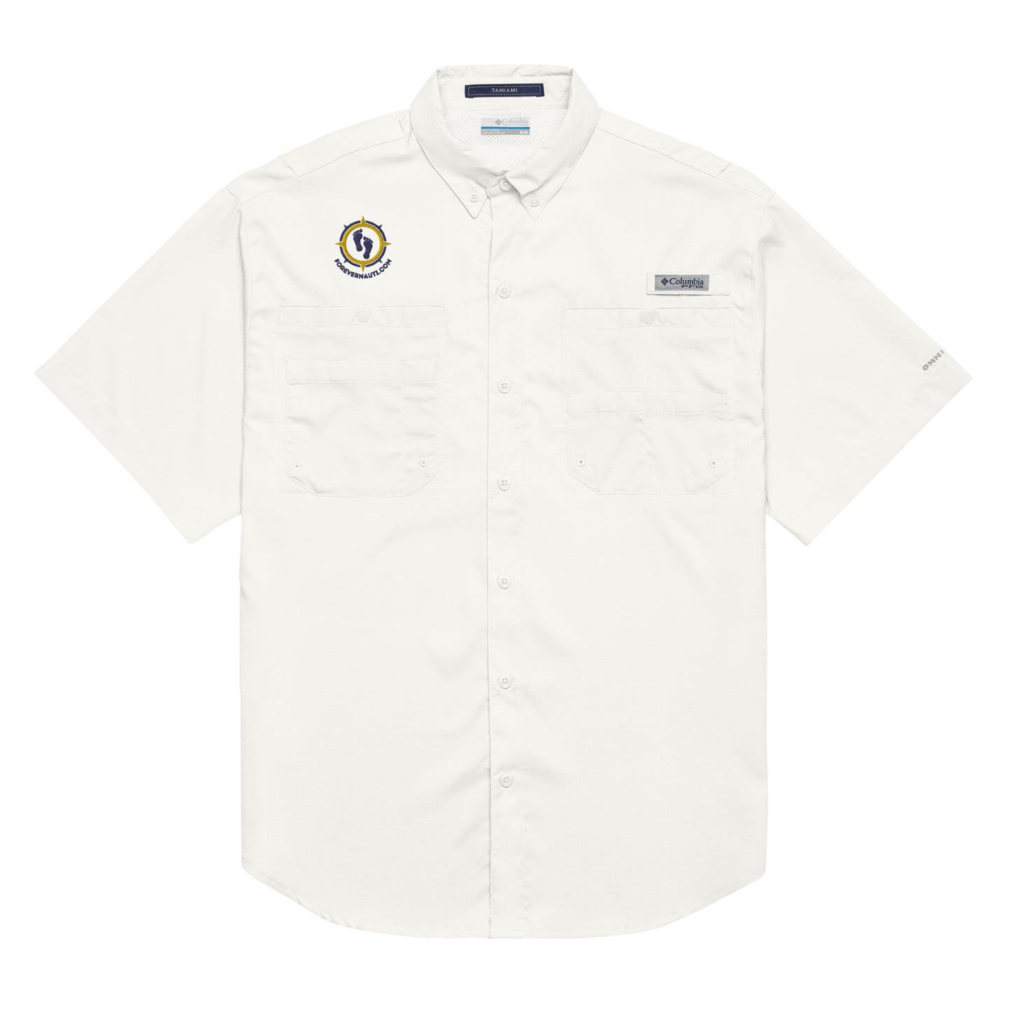 Forever Nauti Logo Men’s Columbia short sleeve button shirt