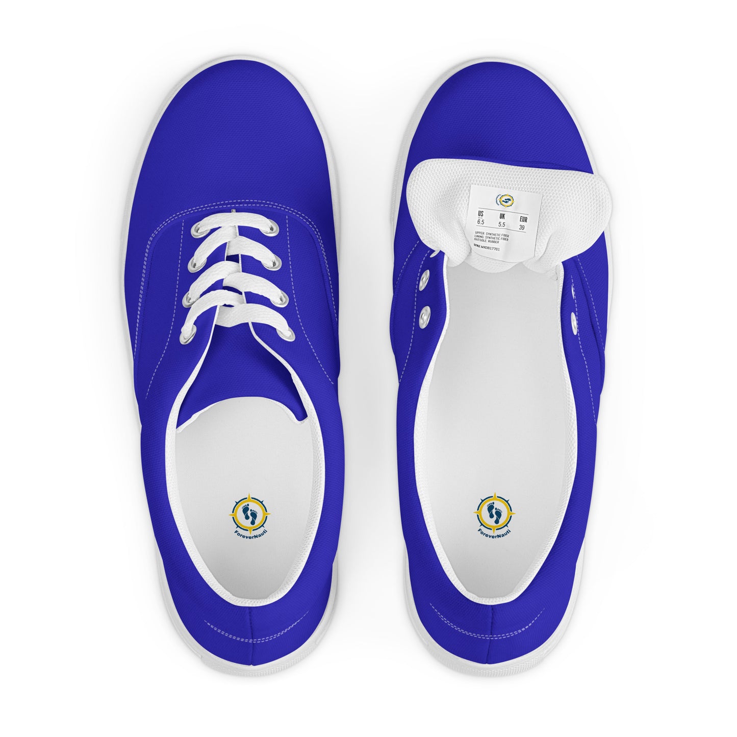 Men’s Royal Blue lace-up canvas shoes, Royal Blue Sneakers