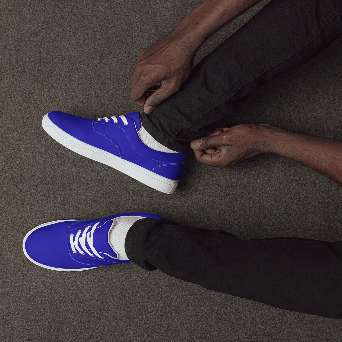 Men’s Royal Blue lace-up canvas shoes, Royal Blue Sneakers