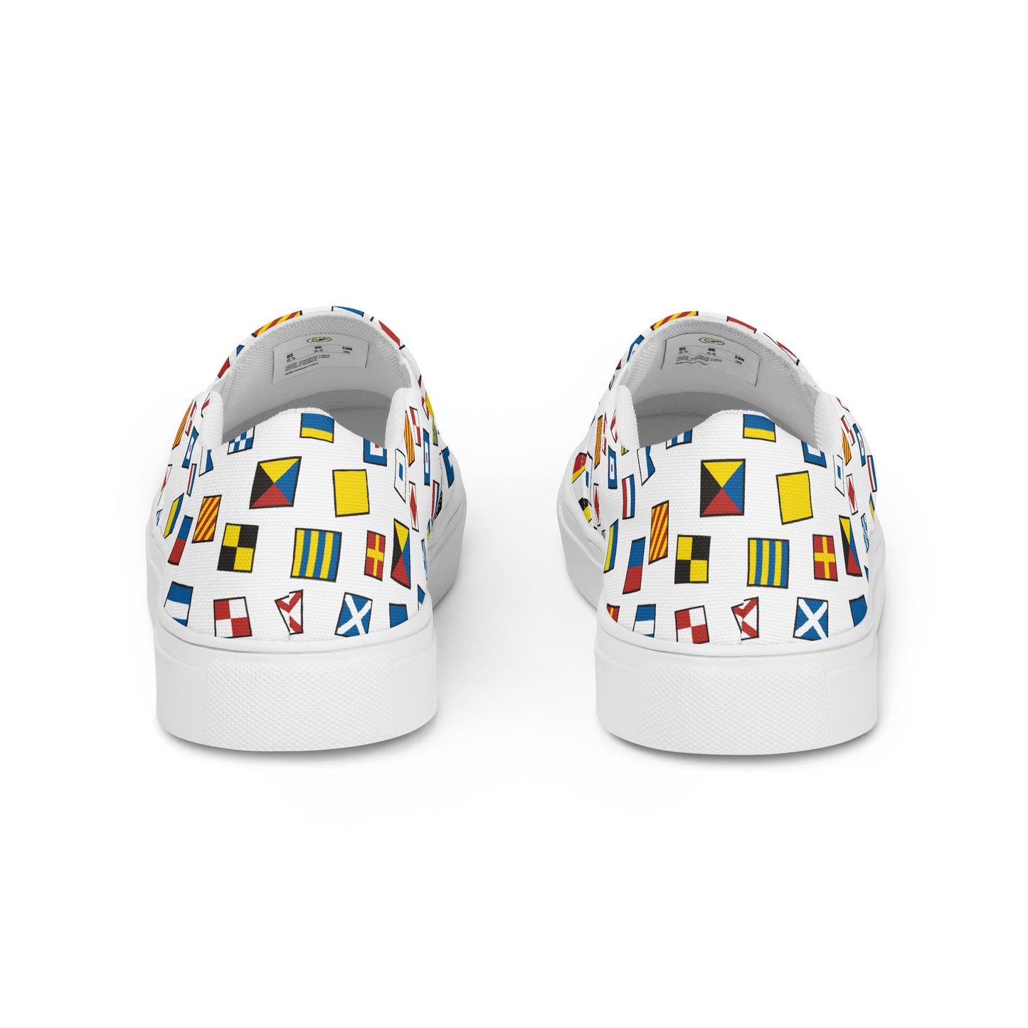 Men’s Nautical Flags slip-on canvas shoes, Men's Semaphore Flags Design Shoes