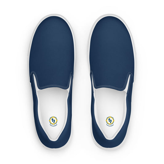 Men’s RT Midnight Blue slip-on canvas shoes, Cruising Shoes, Blue Boat Shoes, Casual Summer Shoes
