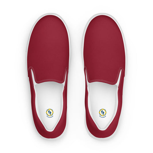 Men’s RT Claret Red slip-on canvas shoes, Cruising Shoes, Casual Summer Shoes, Boat Shoes