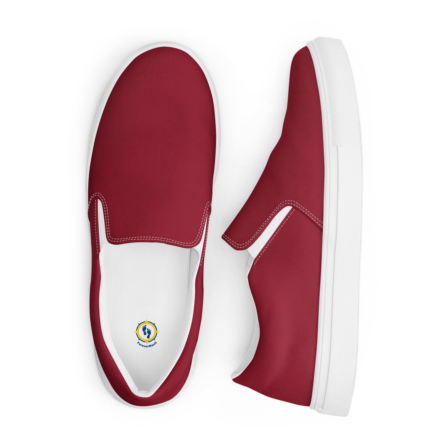 Men’s RT Claret Red slip-on canvas shoes, Cruising Shoes, Casual Summer Shoes, Boat Shoes