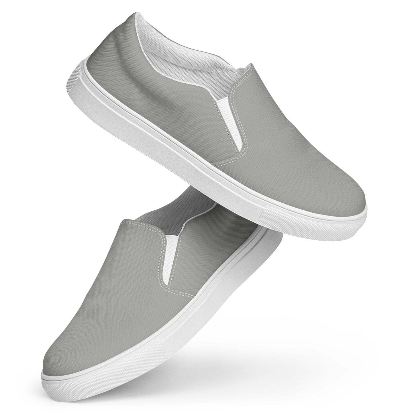 Men’s RT Light Grey slip-on canvas shoes, Men's Casual Summer Shoes, Cruising Shoes