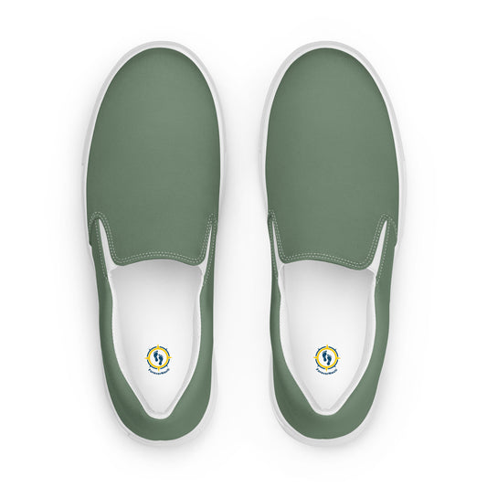 Men’s Blue-Green slip-on canvas shoes, Men's Casual Shoes, Men's Topsiders, Deck Shoes, Men's Boat Shoes