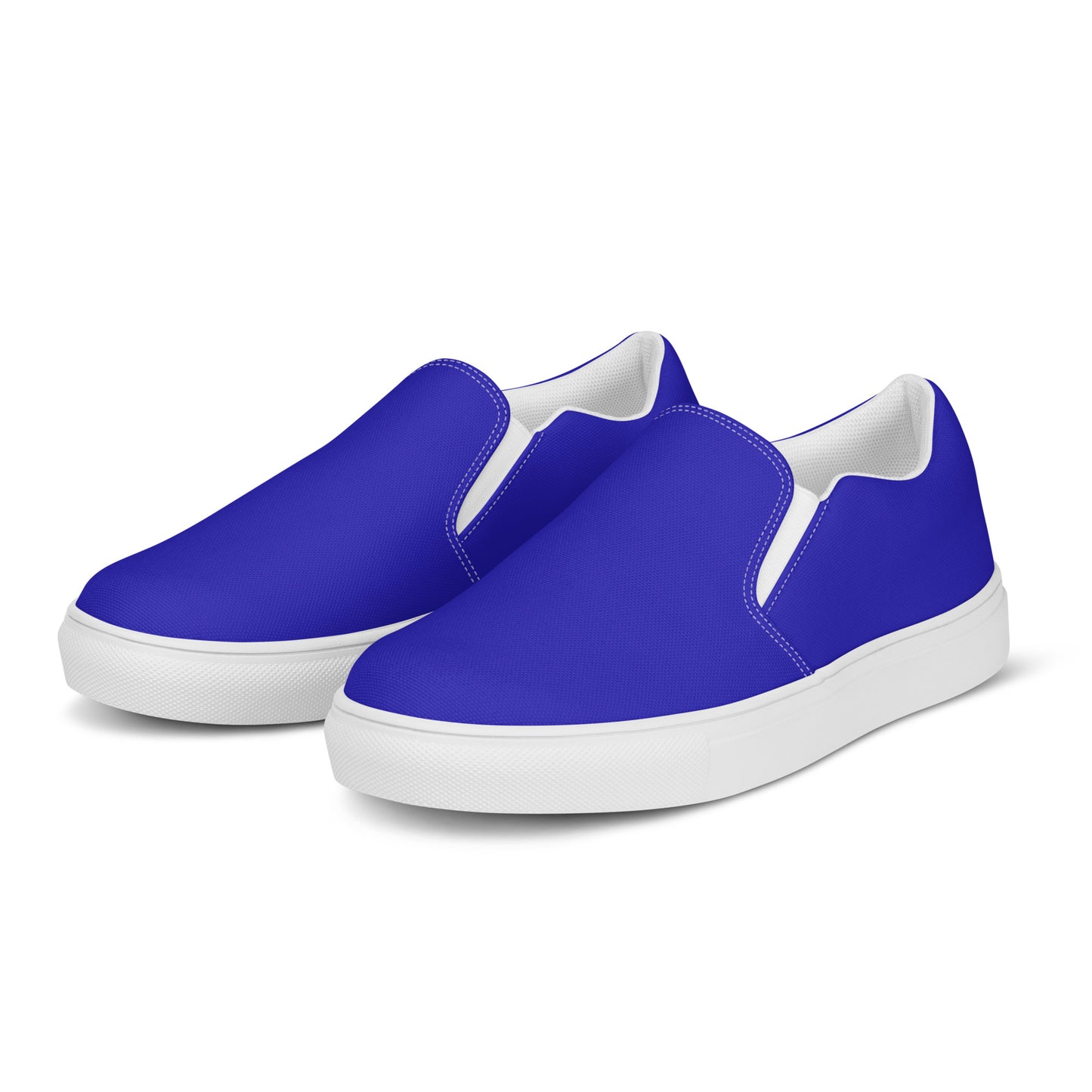 Men’s Royal Blue slip-on canvas shoes, Men's Blue Canvas Casual Summer Shoes