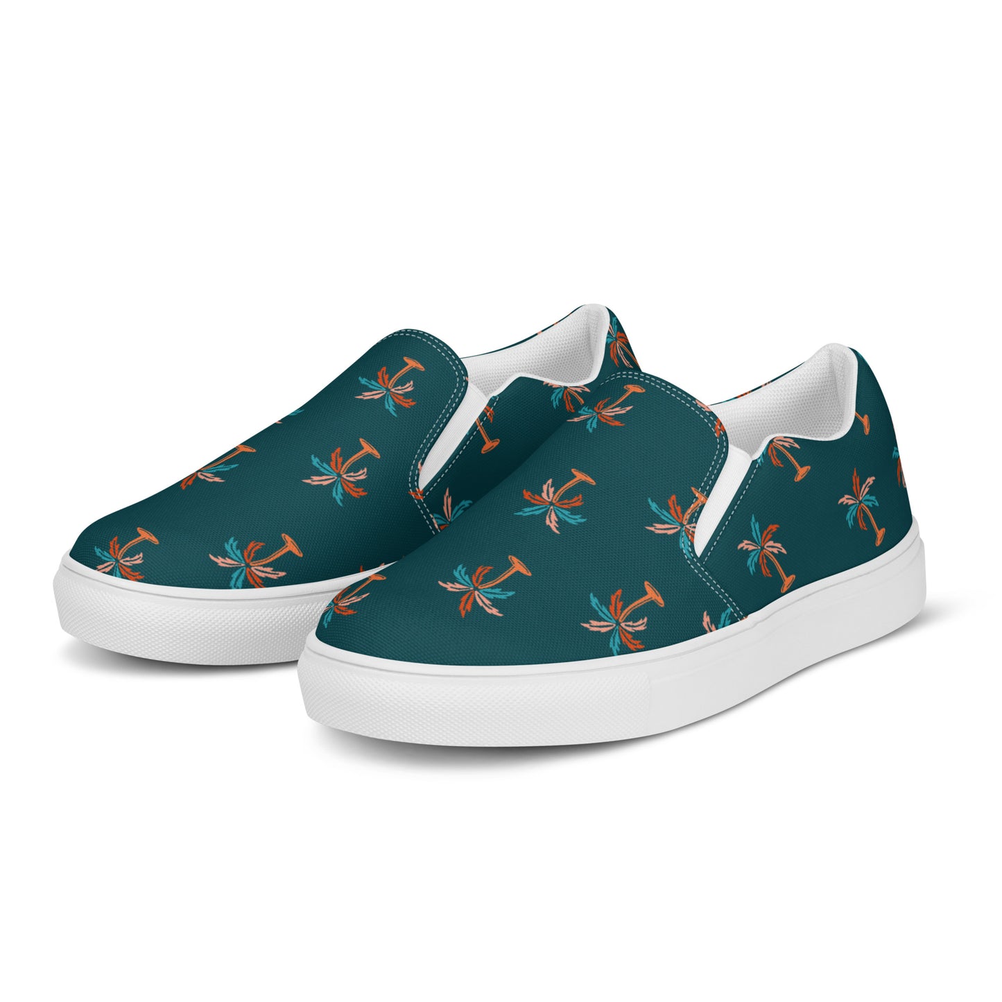 Palm Trees Men’s slip-on canvas shoes, Cruising Shoes