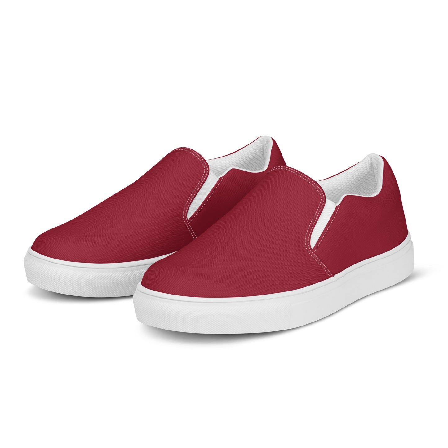 Men’s RT Claret Red slip-on canvas shoes, Cruising Shoes, Casual Summer Shoes, Boat Shoes