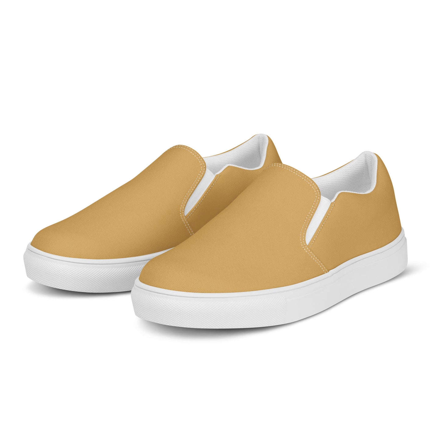 Men’s Tan slip-on canvas shoes, Men's Light Brown Casual Summer Shoes, Deck Shoes, Topsiders