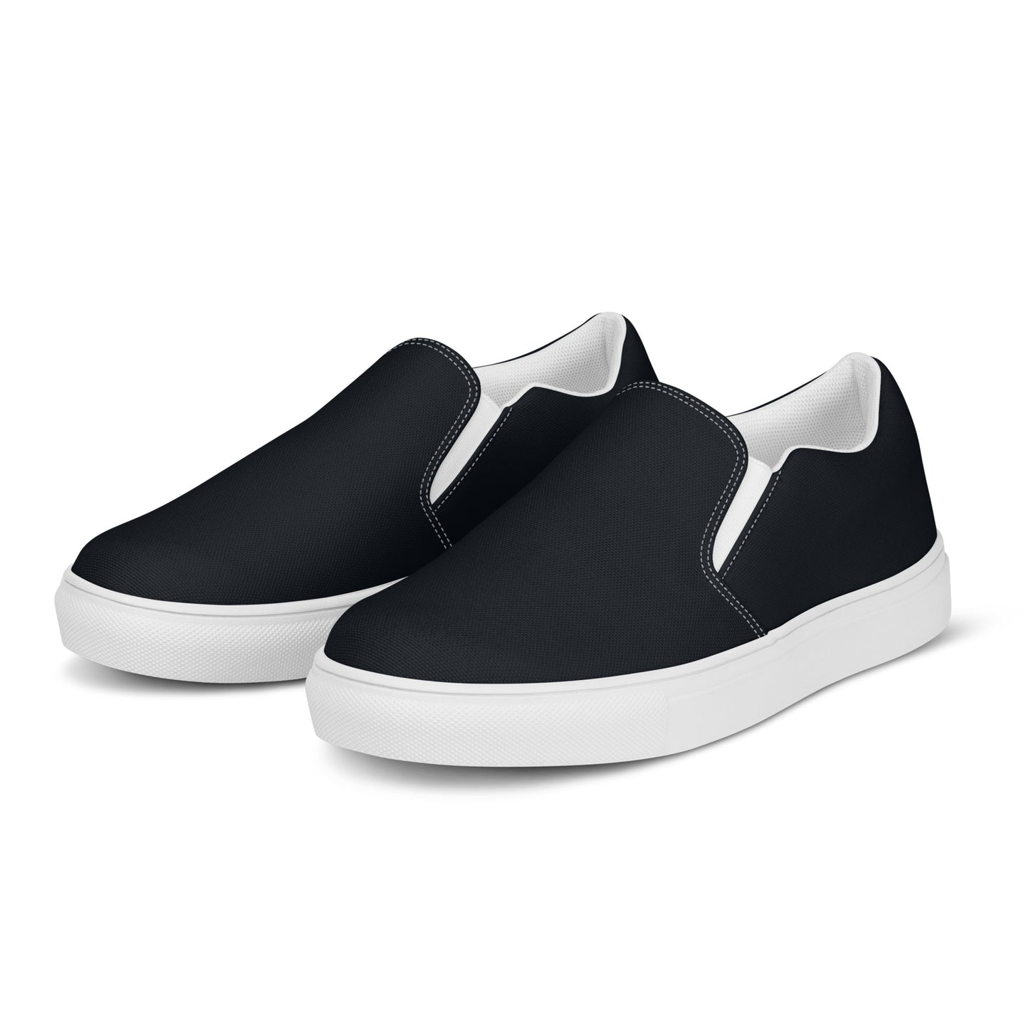 Men’s Black slip-on canvas shoes, Black Slip-on Sneakers, Black Deck Shoes, Black Boat Shoes, Black Topsiders