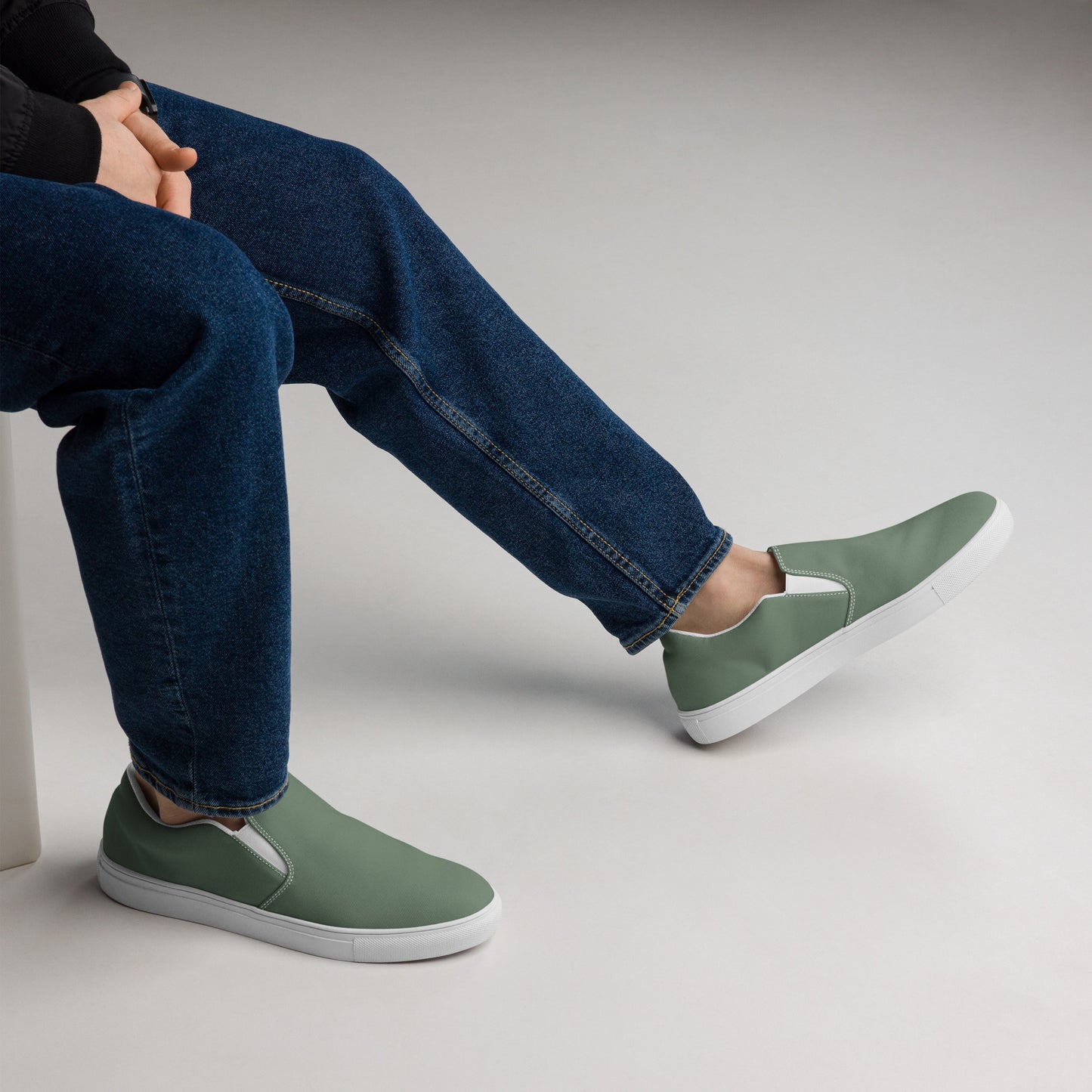 Men’s Blue-Green slip-on canvas shoes, Men's Casual Shoes, Men's Topsiders, Deck Shoes, Men's Boat Shoes