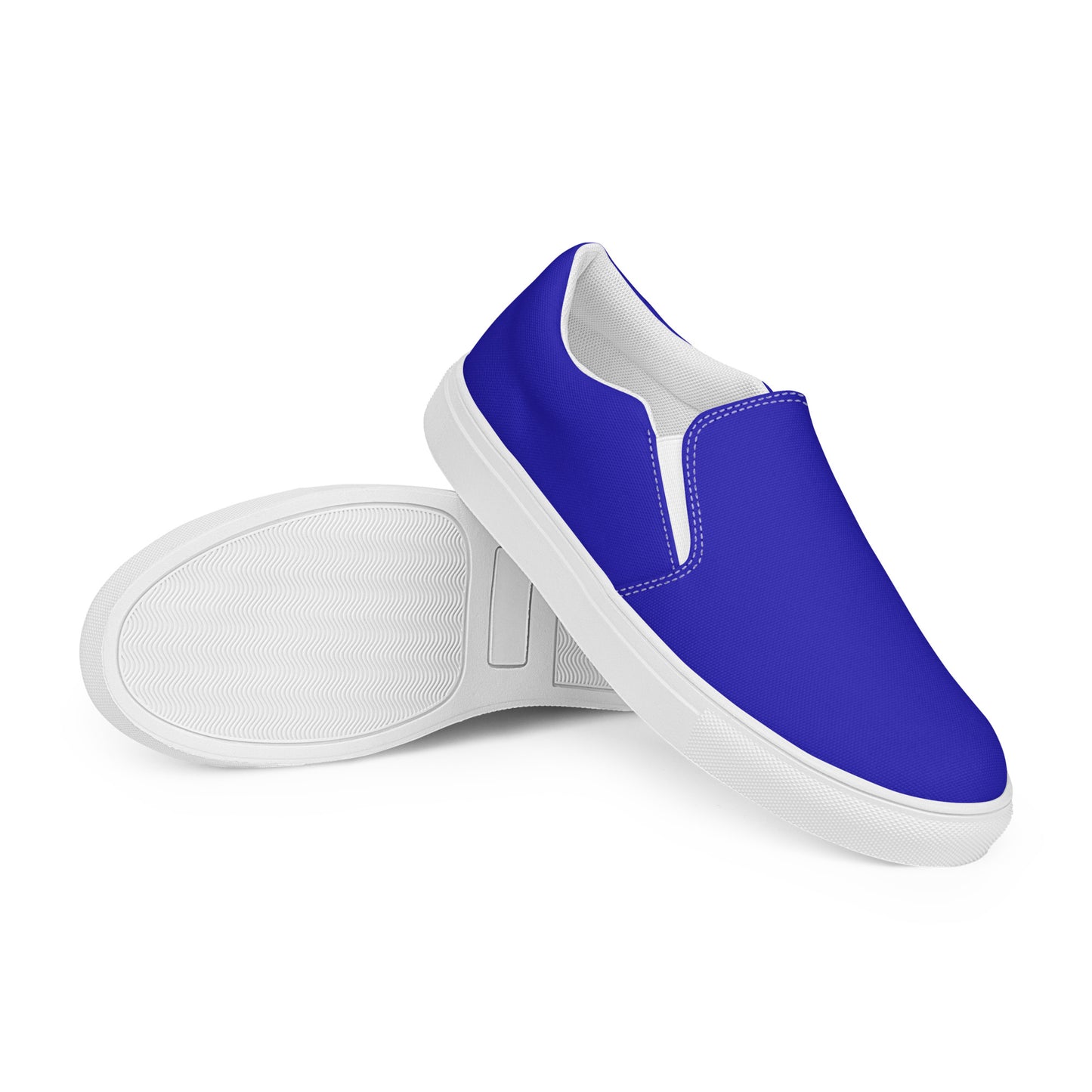 Men’s Royal Blue slip-on canvas shoes, Men's Blue Canvas Casual Summer Shoes