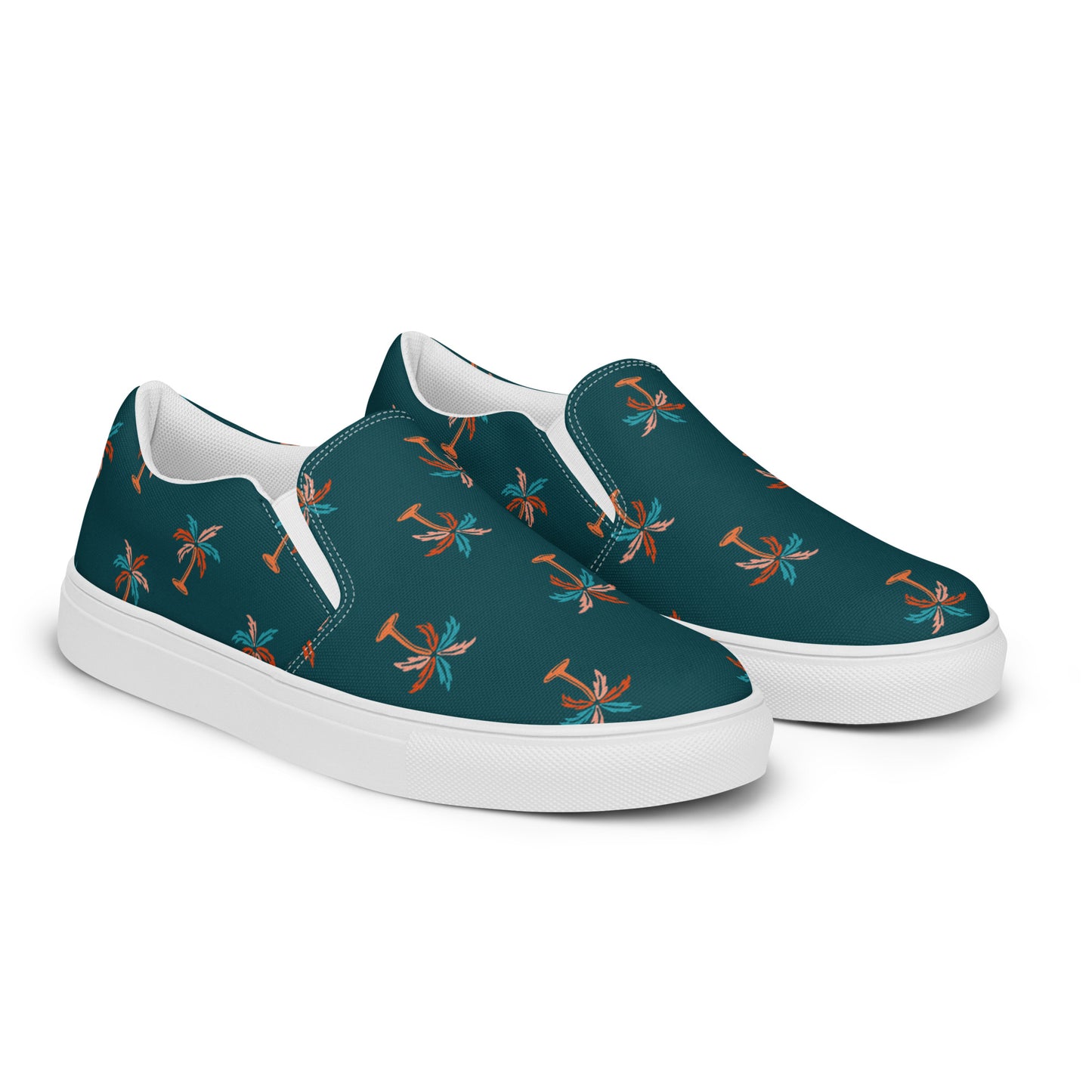 Palm Trees Men’s slip-on canvas shoes, Cruising Shoes