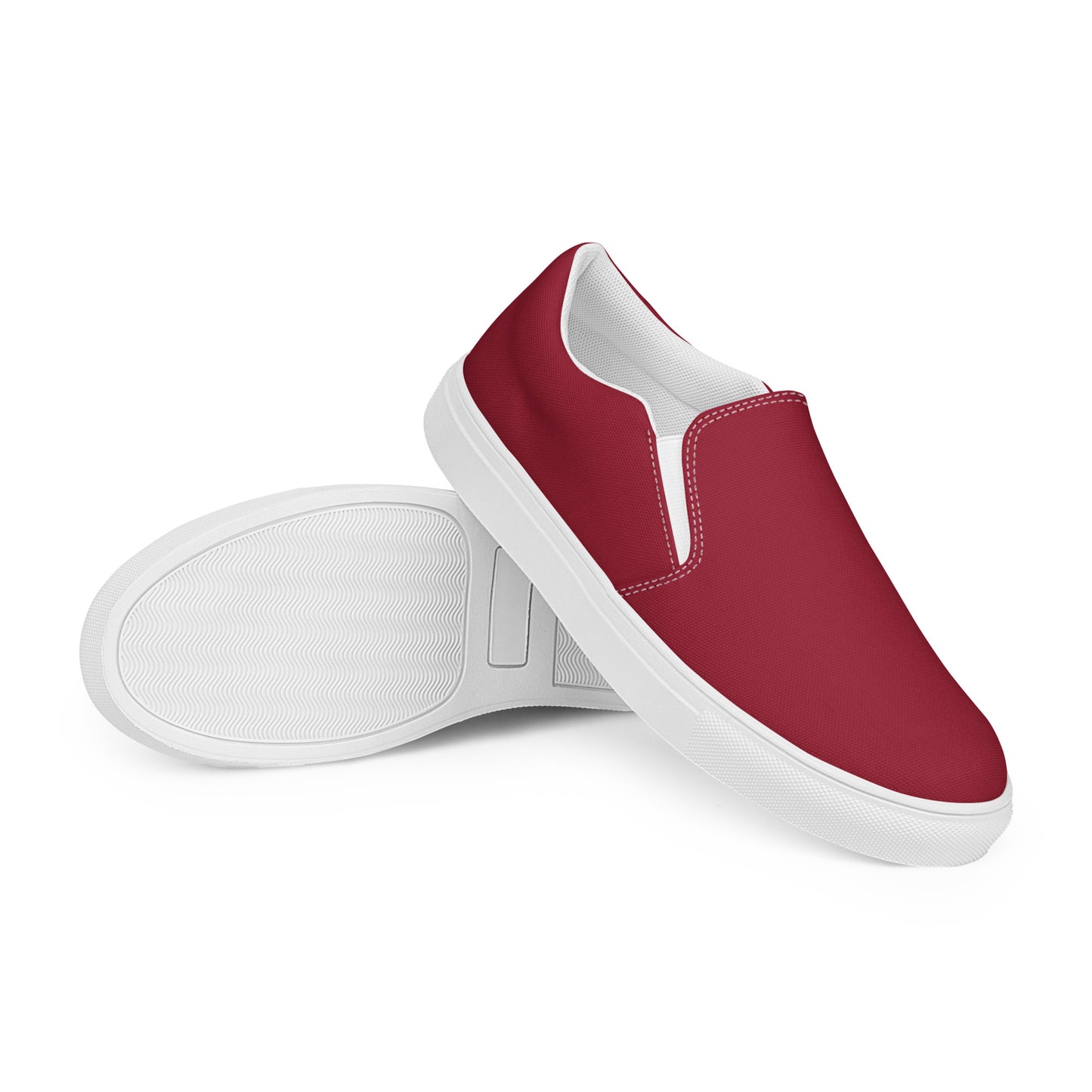 Men’s RT Claret Red slip-on canvas shoes, Cruising Shoes, Casual Summer Shoes, Boat Shoes