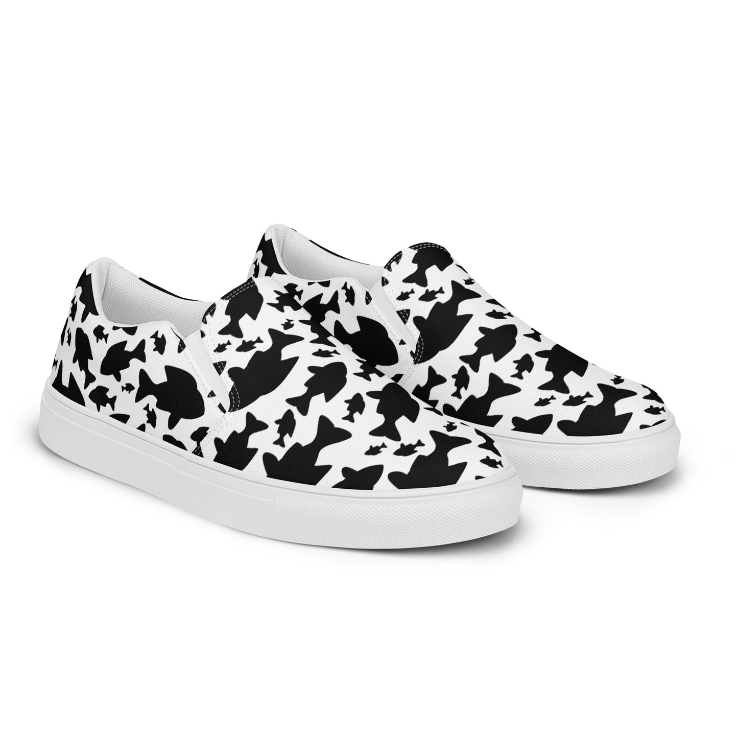 Men’s Fish Pattern slip-on canvas shoes