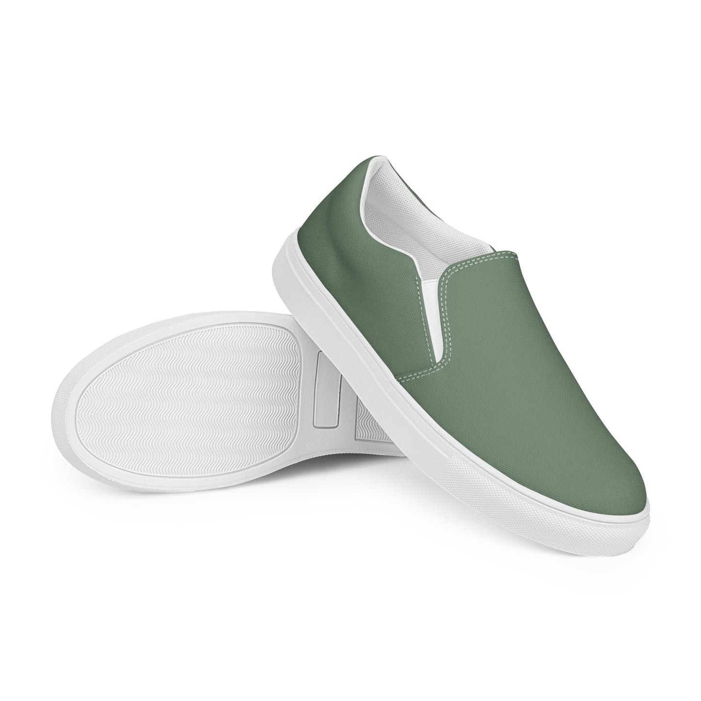 Men’s Blue-Green slip-on canvas shoes, Men's Casual Shoes, Men's Topsiders, Deck Shoes, Men's Boat Shoes