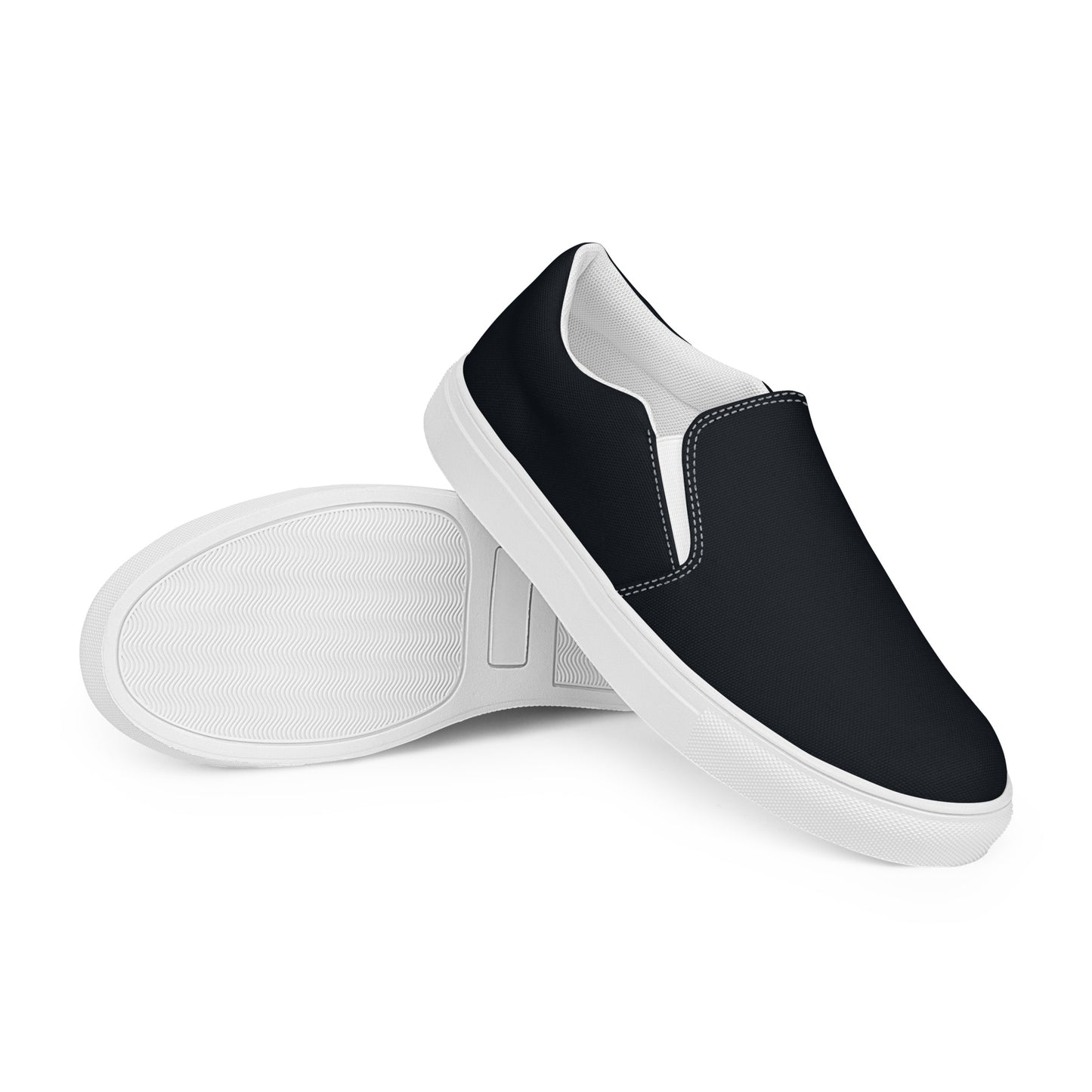 Men’s Black slip-on canvas shoes, Black Slip-on Sneakers, Black Deck Shoes, Black Boat Shoes, Black Topsiders