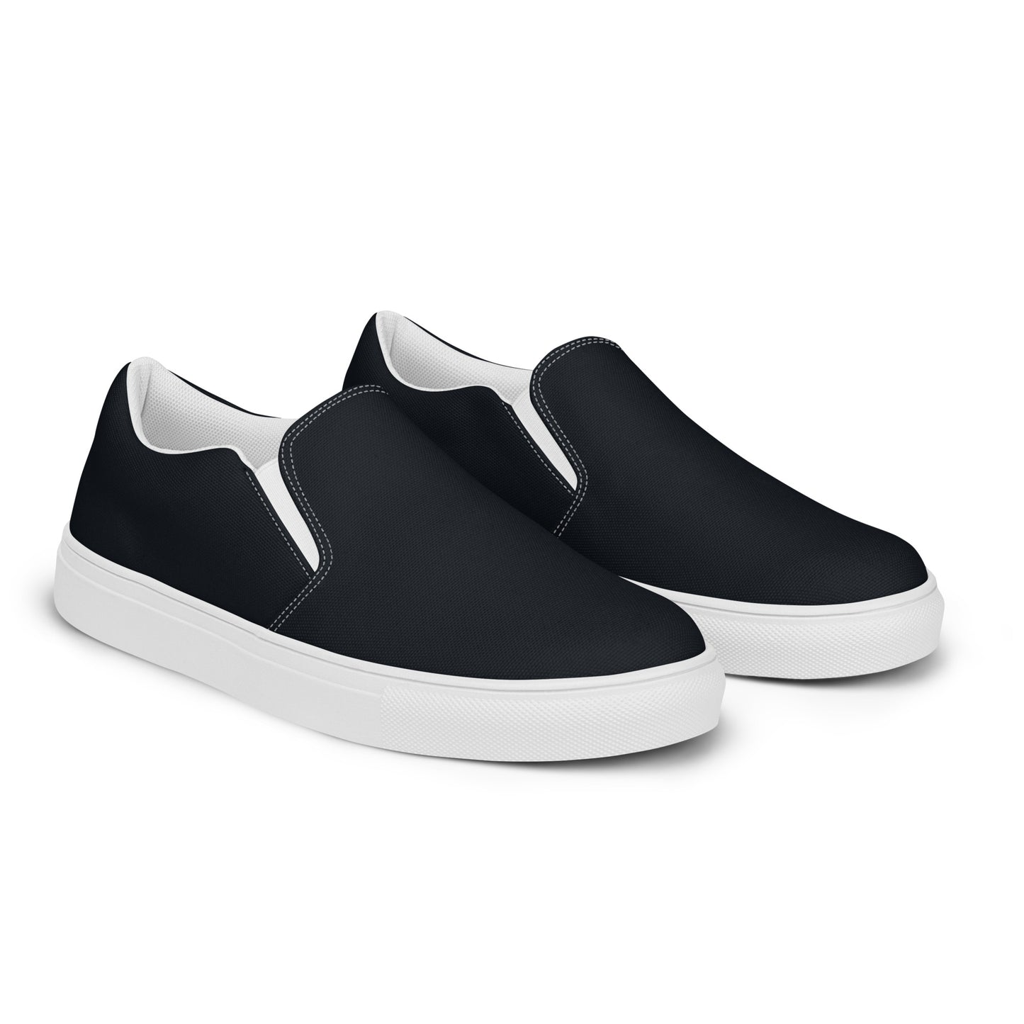 Men’s Black slip-on canvas shoes, Black Slip-on Sneakers, Black Deck Shoes, Black Boat Shoes, Black Topsiders