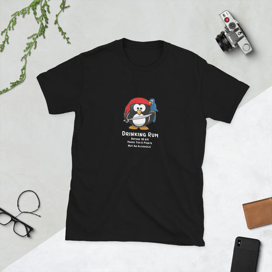 Funny Penguin Pirate Short-Sleeve Unisex T-Shirt, Boating Shirt, Gift For Skipper