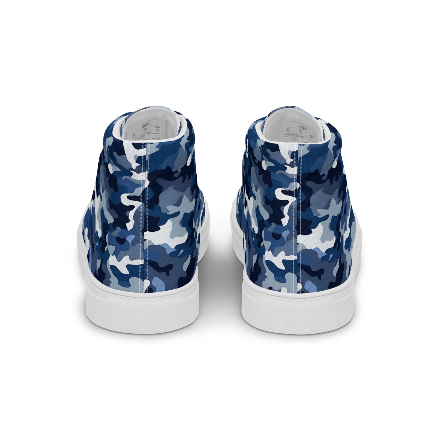 Women’s Ocean Camouflage Print high top canvas shoes, Camo Sneakers