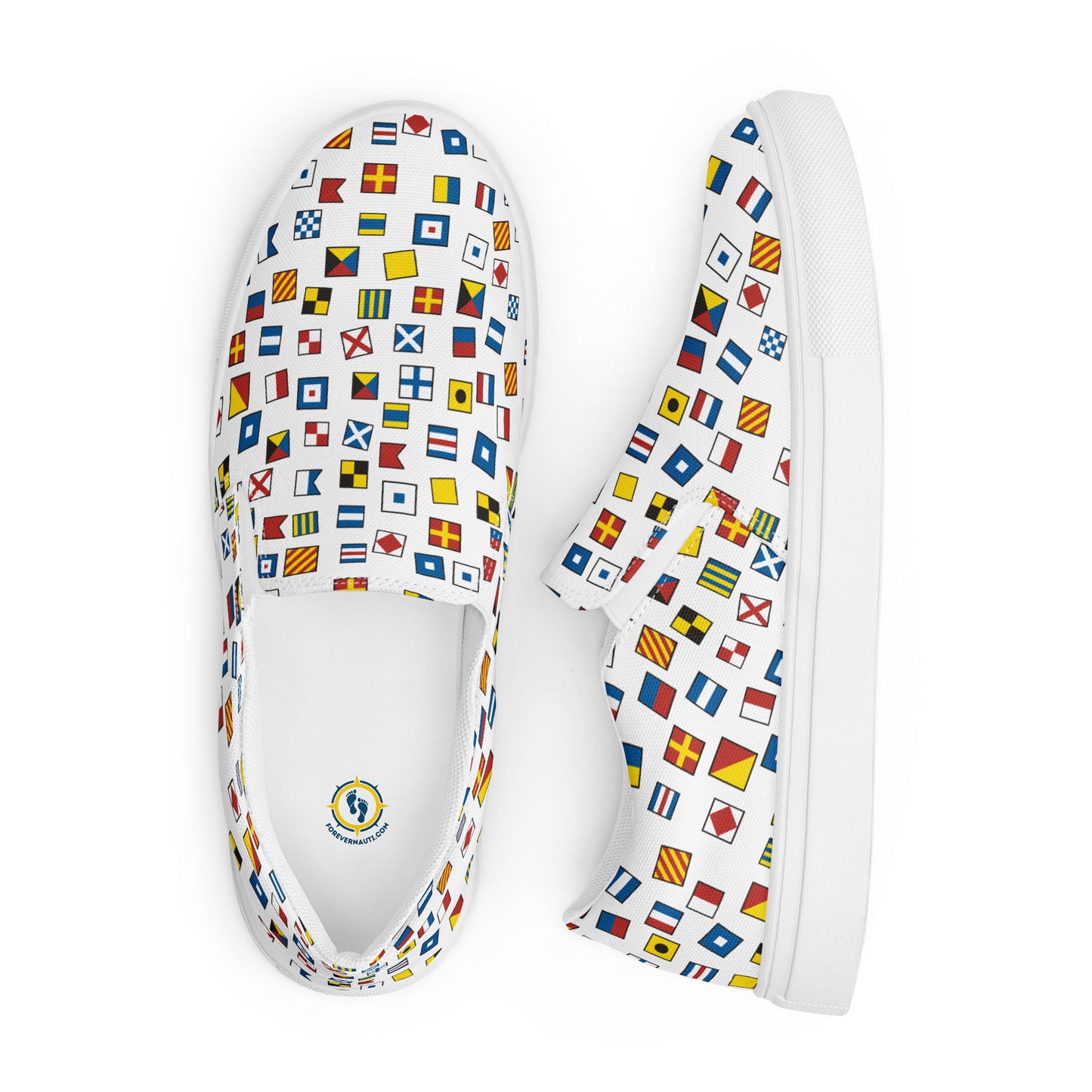 Women’s Nautical Flags slip-on canvas shoes, Semaphore Flags Casual Summer Shoes