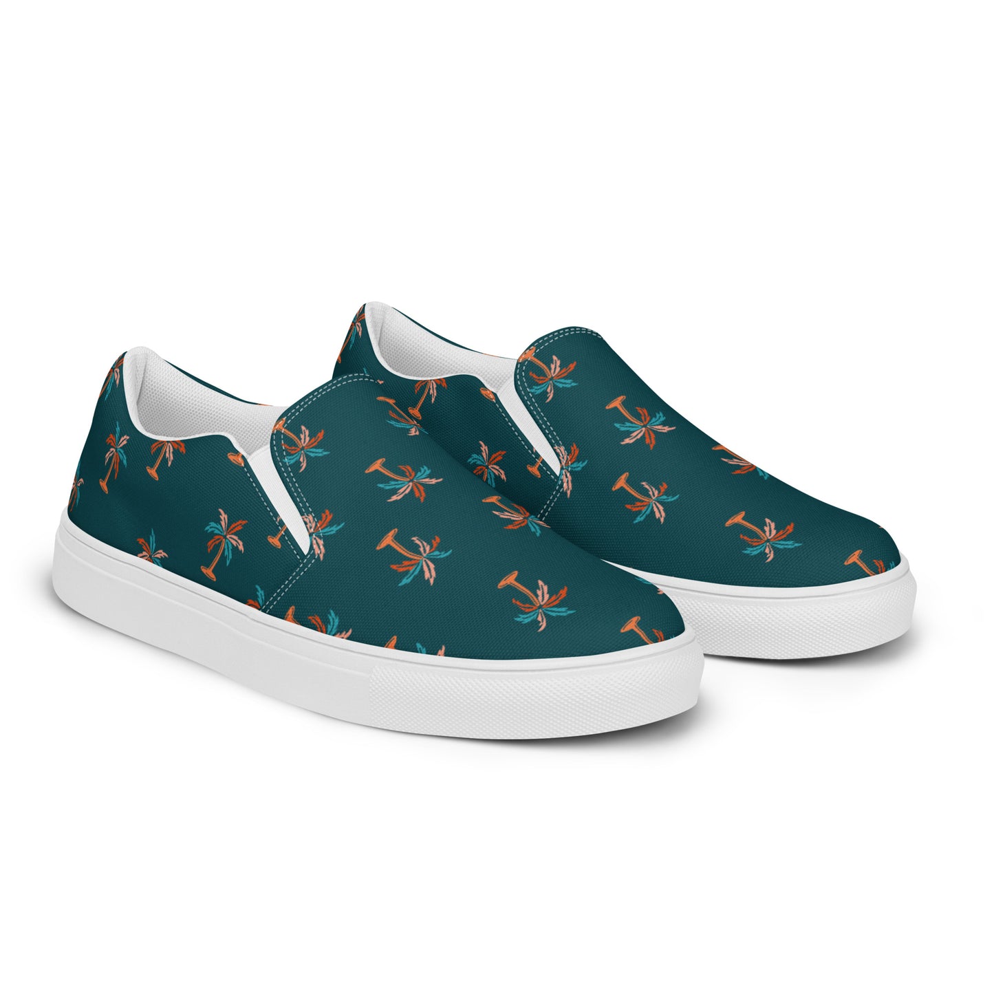 Women’s slip-on canvas shoes with Palm Trees Design, Women's casual summer shoes
