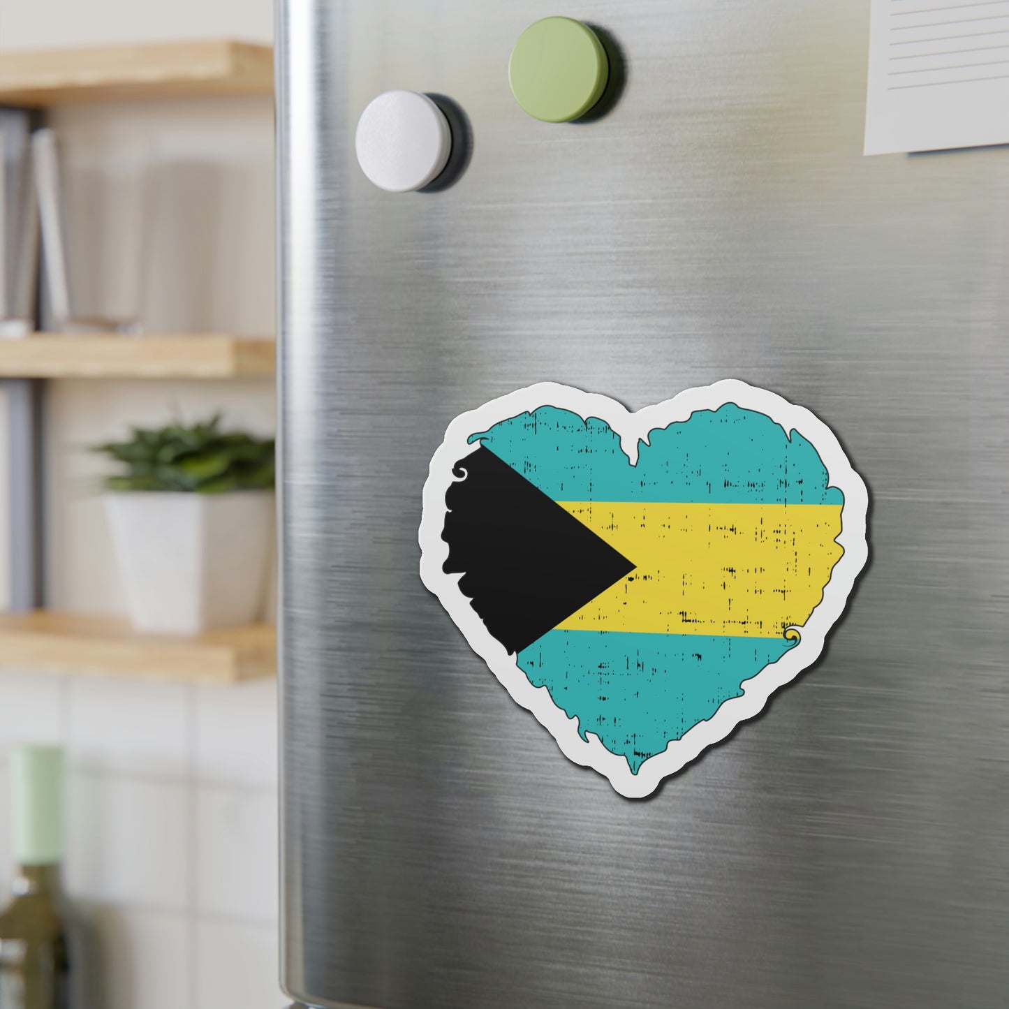 Heart Shaped Bahamas Flag Die-Cut Magnets, I love the Bahamas, Nautical Refrigerator Magnet, Gift For Cruisers, Boat Gift