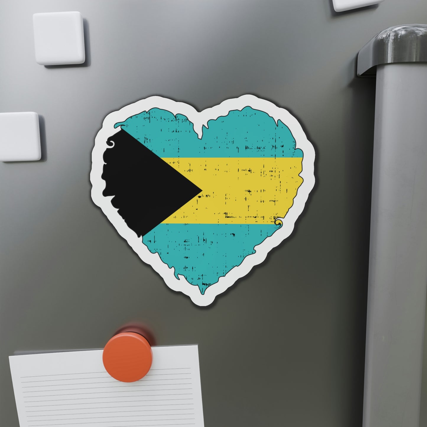 Heart Shaped Bahamas Flag Die-Cut Magnets, I love the Bahamas, Nautical Refrigerator Magnet, Gift For Cruisers, Boat Gift