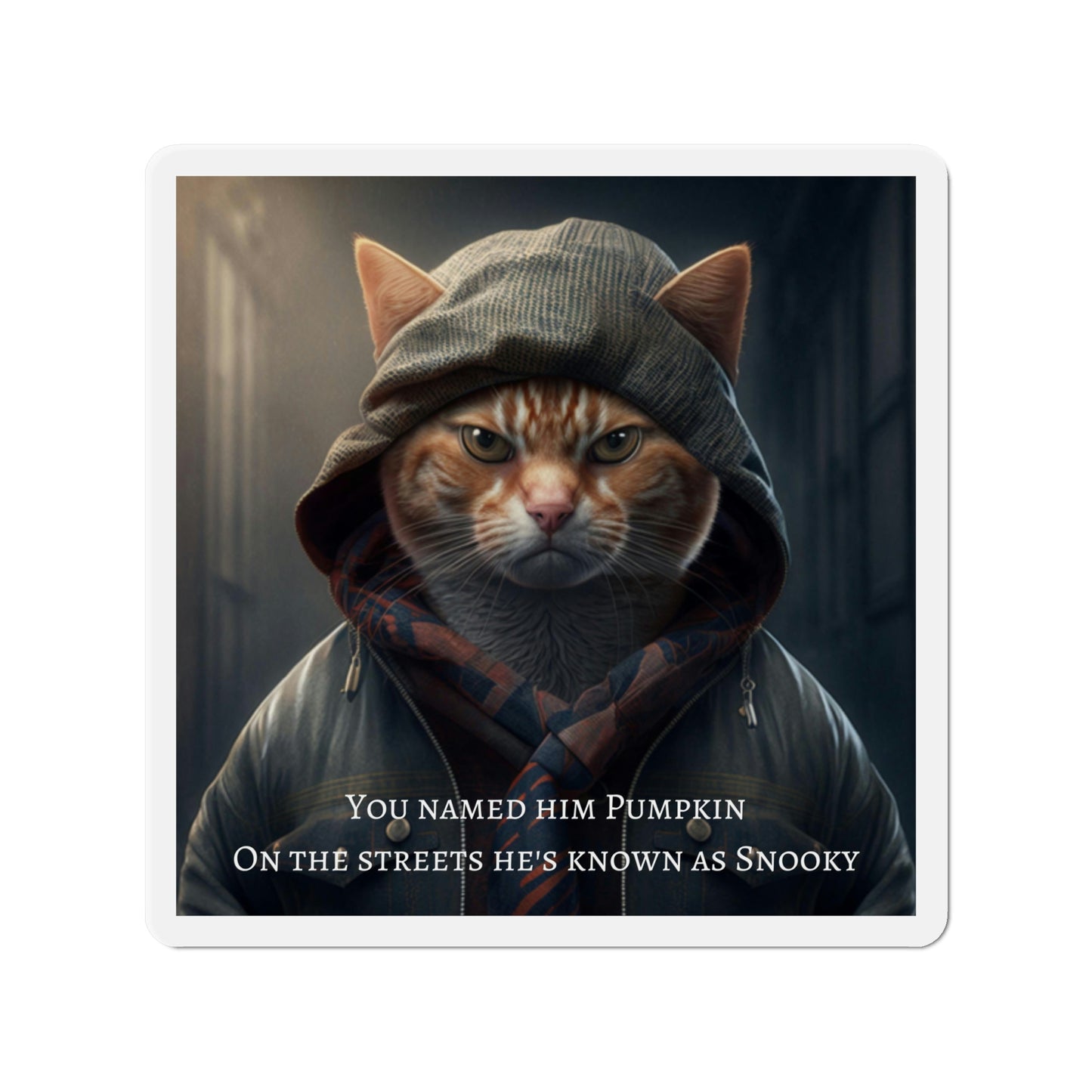 Thug Cat Refrigerator Magnets, Cat Humor, Gift for Cat Lovers, Funny Cat Frig Magnets