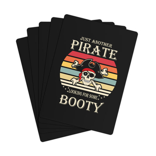Nautical Themed Poker Cards, Just Another Pirate Looking For Some Booty, Pirate Playing Cards, Boat Gift