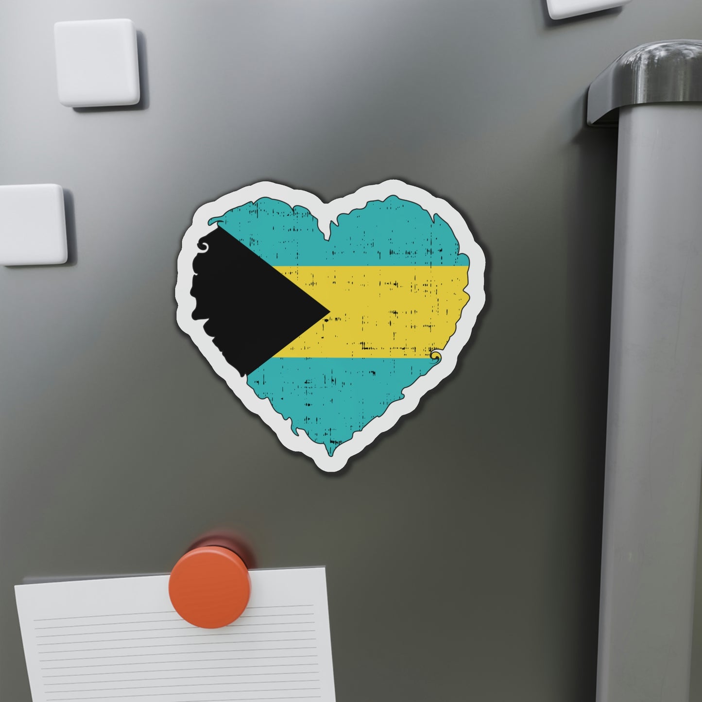 Heart Shaped Bahamas Flag Die-Cut Magnets, I love the Bahamas, Nautical Refrigerator Magnet, Gift For Cruisers, Boat Gift