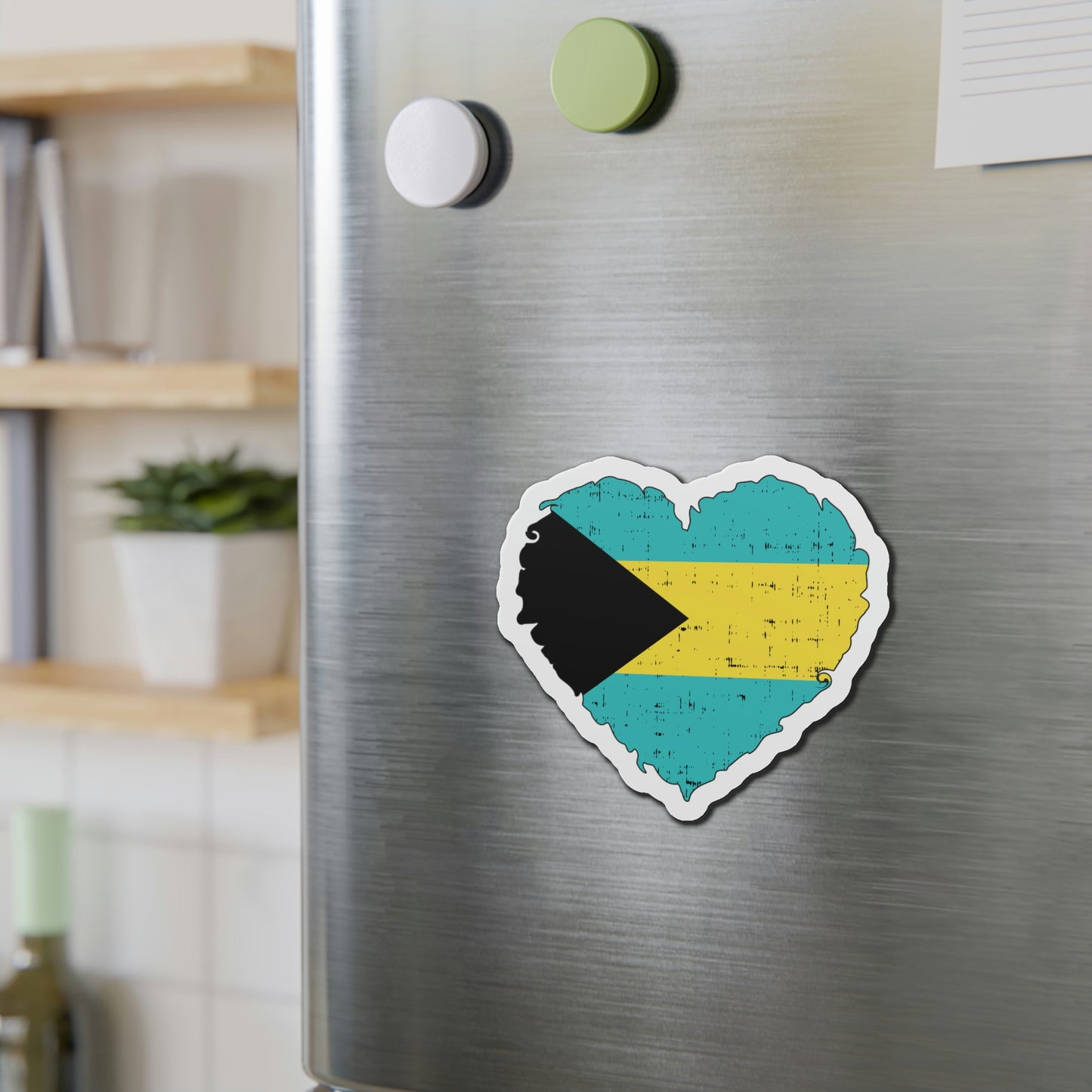 Heart Shaped Bahamas Flag Die-Cut Magnets, I love the Bahamas, Nautical Refrigerator Magnet, Gift For Cruisers, Boat Gift