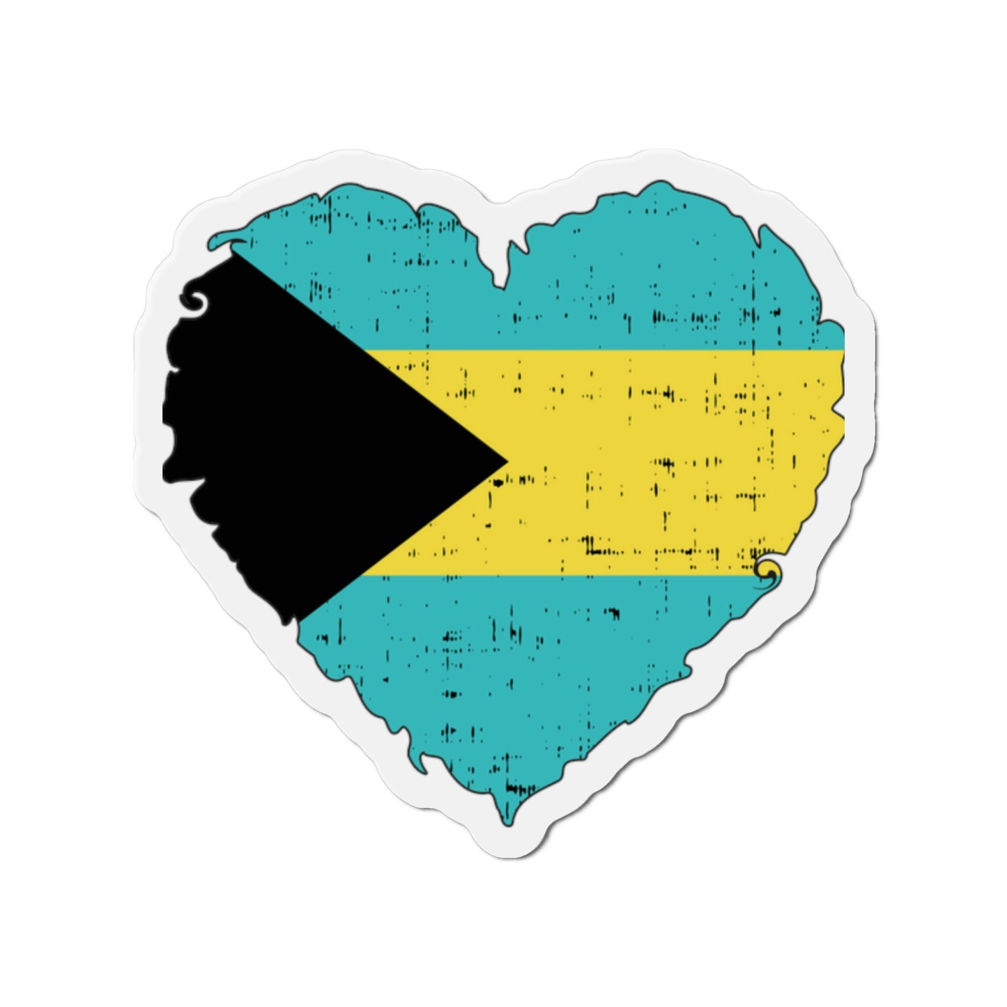 Heart Shaped Bahamas Flag Die-Cut Magnets, I love the Bahamas, Nautical Refrigerator Magnet, Gift For Cruisers, Boat Gift