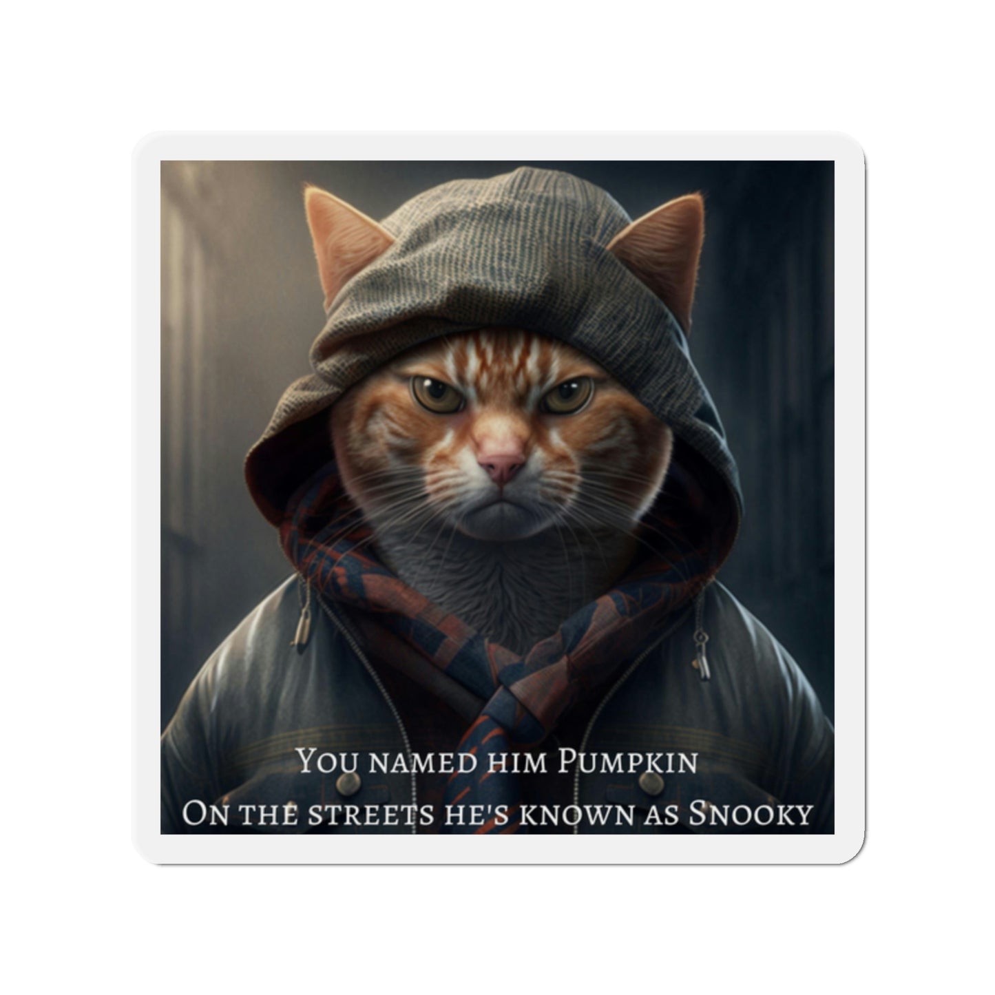 Thug Cat Refrigerator Magnets, Cat Humor, Gift for Cat Lovers, Funny Cat Frig Magnets