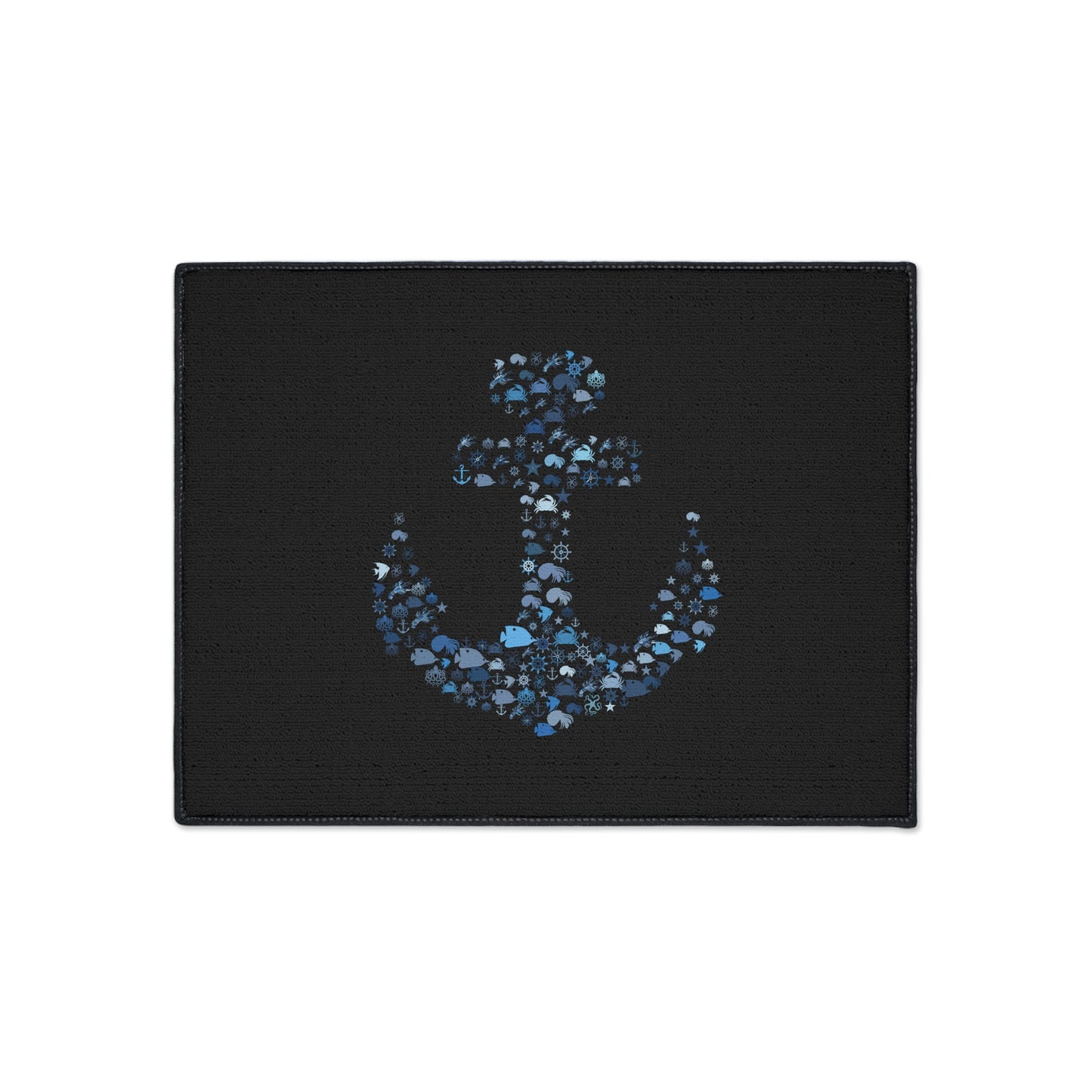 Nautical Anchor Heavy Duty Floor Mat, Dock Mat, Cockpit mat, Sea life Anchor Design