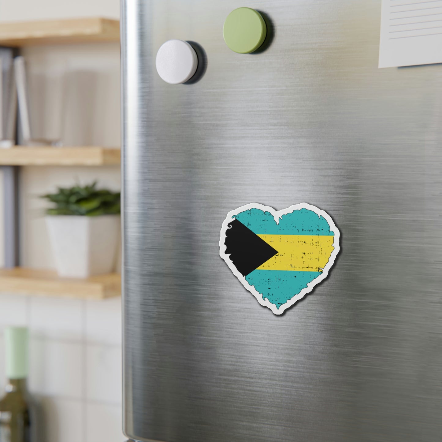 Heart Shaped Bahamas Flag Die-Cut Magnets, I love the Bahamas, Nautical Refrigerator Magnet, Gift For Cruisers, Boat Gift