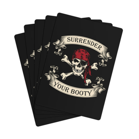 Pirate Skull & Crossbones Poker Cards, Nautical Themed Playing Cards, Boat Gift