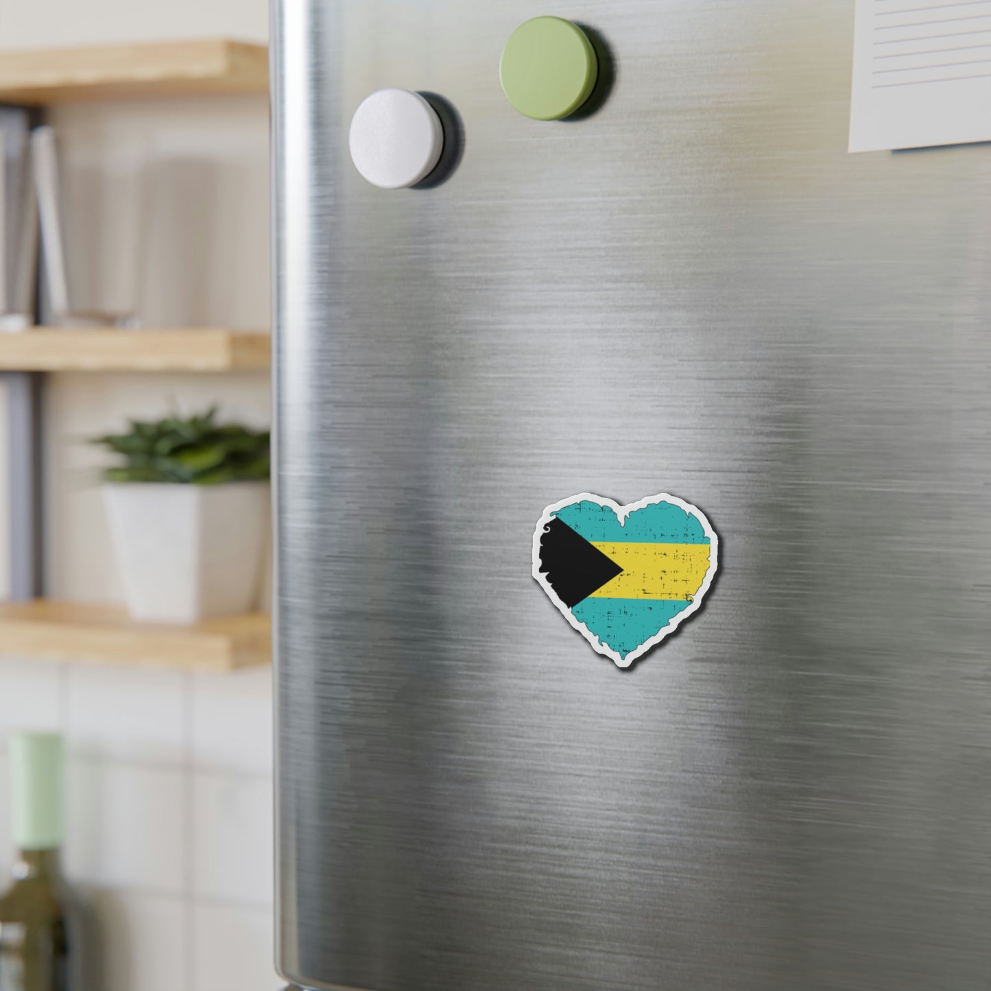 Heart Shaped Bahamas Flag Die-Cut Magnets, I love the Bahamas, Nautical Refrigerator Magnet, Gift For Cruisers, Boat Gift